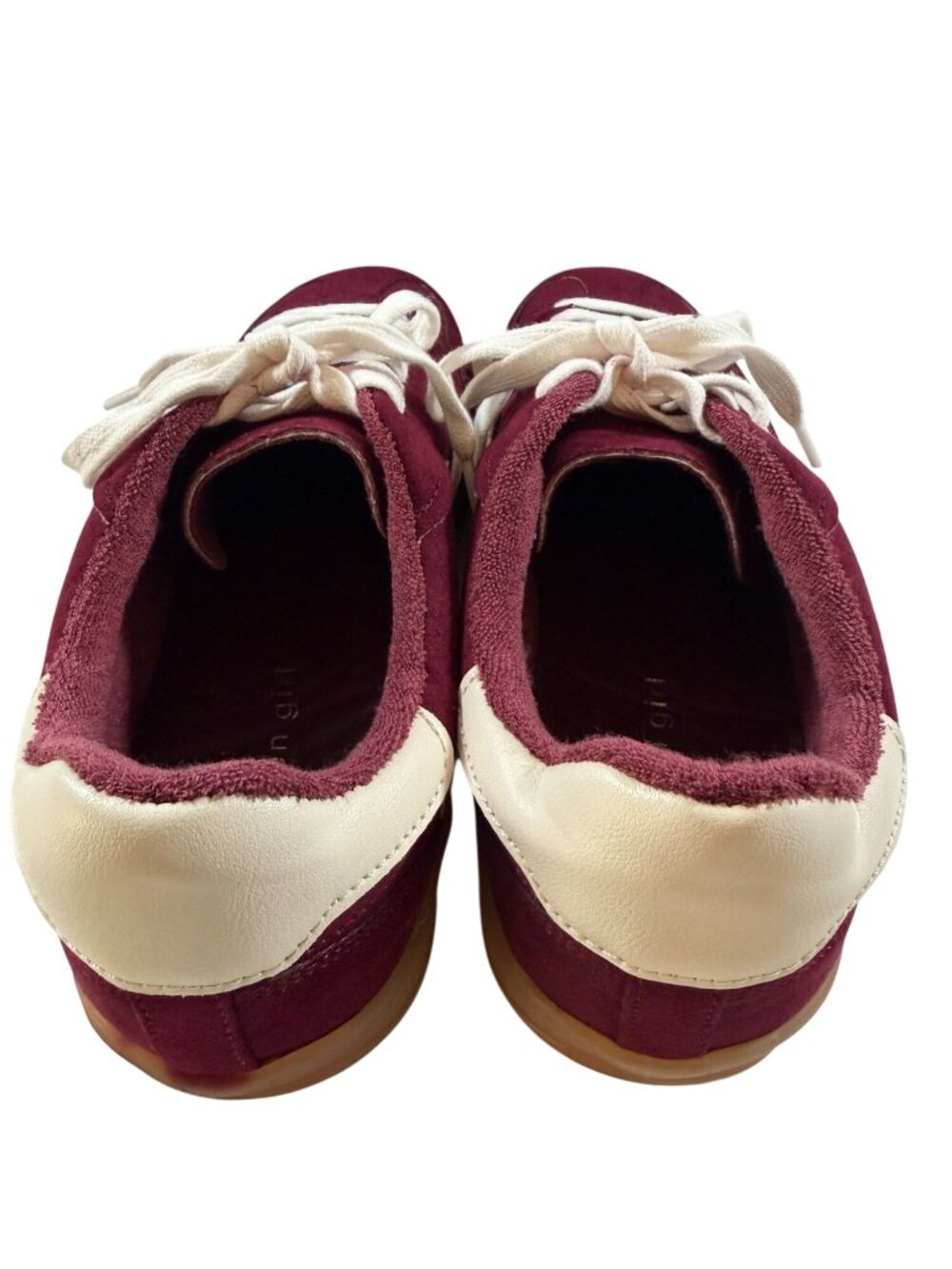 Madden Girl GIIA Burgundy & White Tennis Shoes Womens 8.5 Pre-Owned With Box - Picture 5 of 6